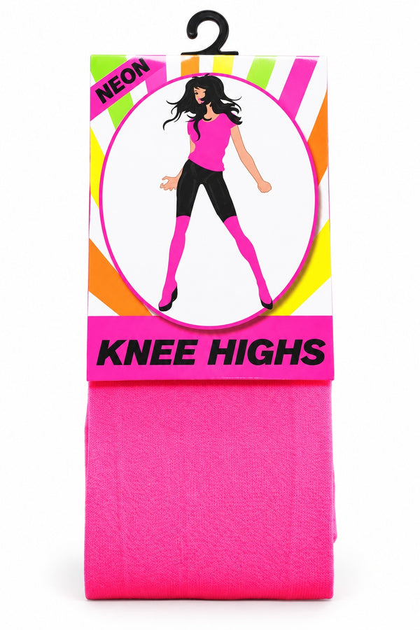 Neon Series (UV Glow) - Knee High Stockings (Pink)