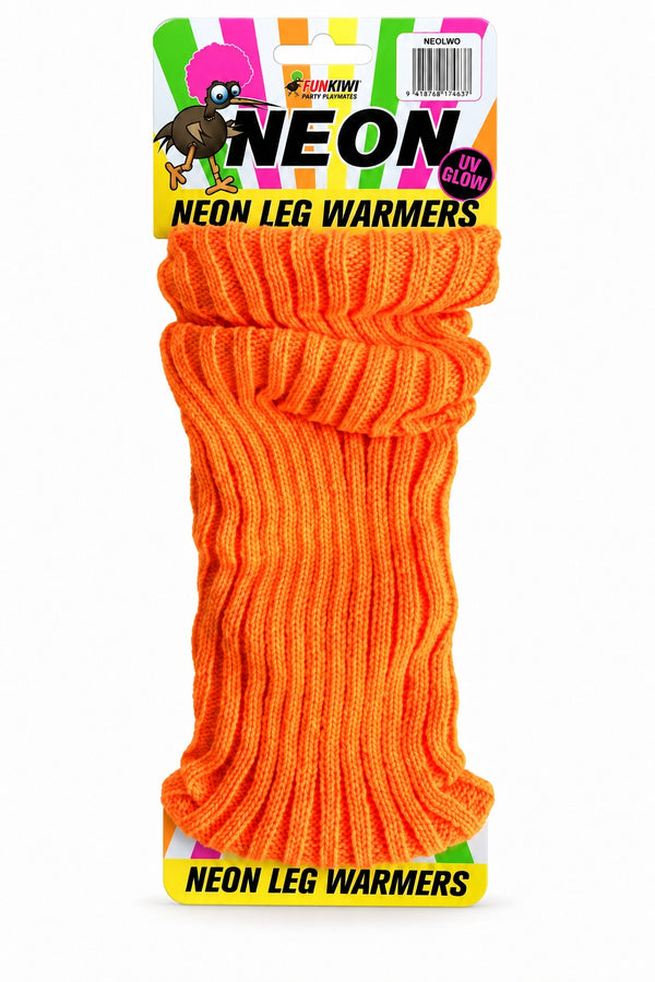 Neon Series (UV Glow) - Leg Warmers (Orange)