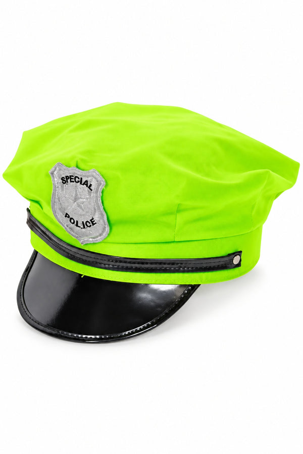 Neon Series (UV Glow) - Police Hat (Green)