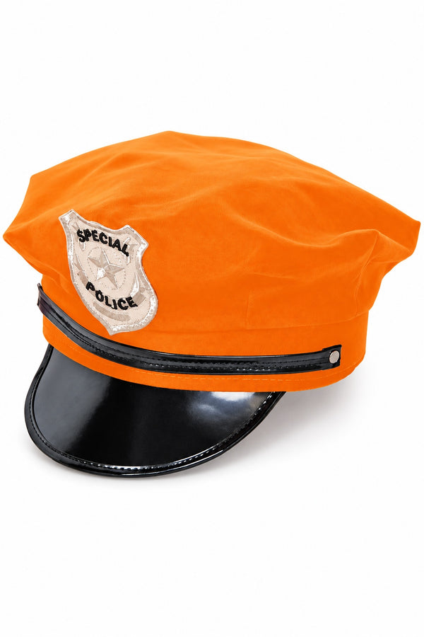 Neon Series (UV Glow) - Police Hat (Orange)