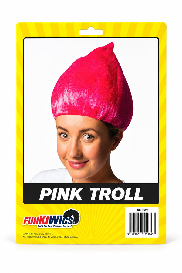 Neon Series (UV Glow) - Troll Wig (Pink)