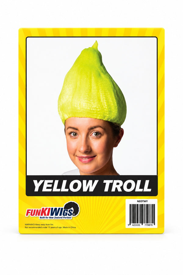 Neon Series (UV Glow) - Troll Wig (Yellow)
