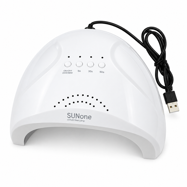 USB UV Nail Lamp with Timer 24W/48W – White