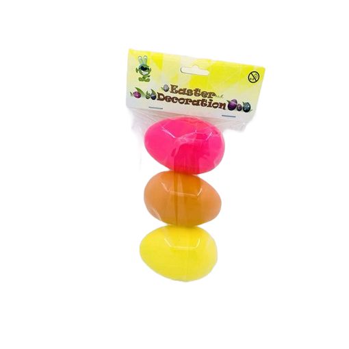 Easter Fillable Eggs (8cm) 3PK - Coloured