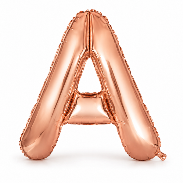 Rose gold letter A foil balloon
