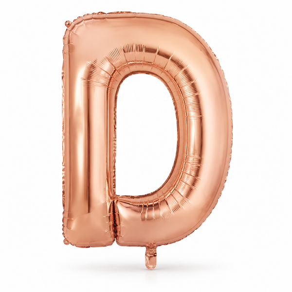 Rose Gold Letter D Foil Balloon