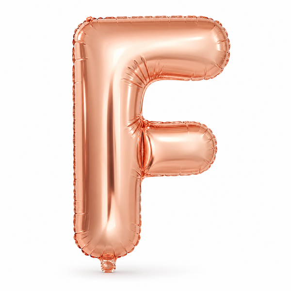 Rose Gold Letter F Foil Balloon