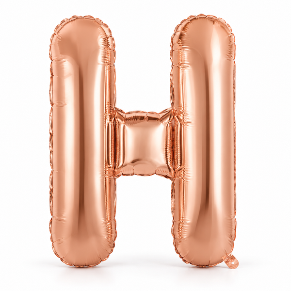 Rose Gold Letter H Foil Balloon