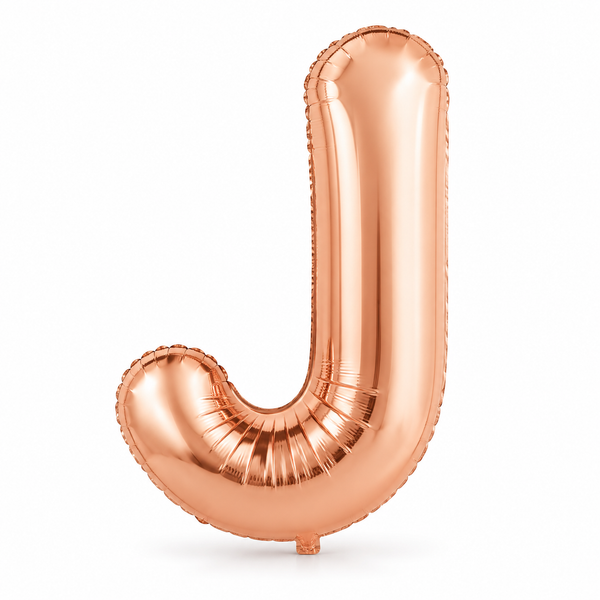 Rose Gold Letter J Foil Balloon