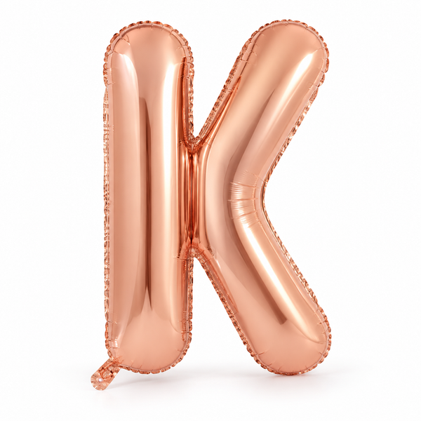 Rose Gold Letter K Foil Balloon