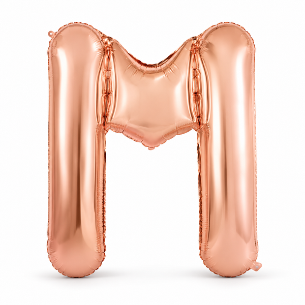 Rose Gold Letter M Foil Balloon