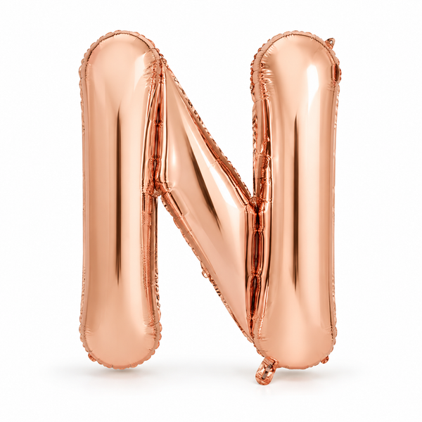 Rose Gold Letter N Foil Balloon