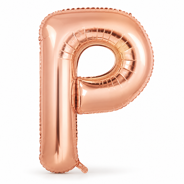 Rose Gold Letter P Foil Balloon