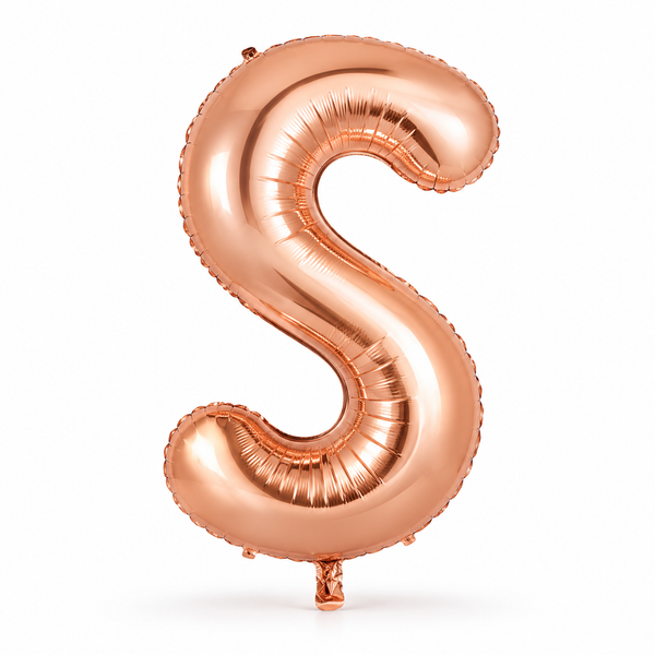 Rose Gold Letter S Foil Balloon