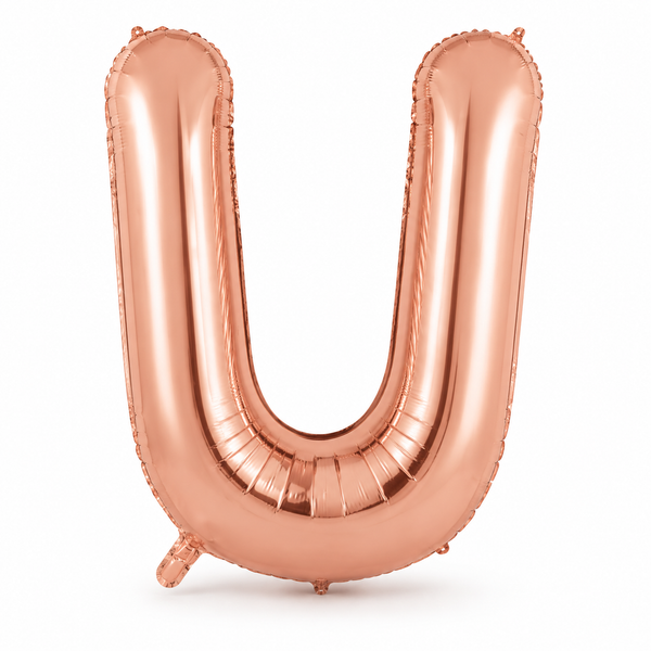 Rose Gold Letter U Foil Balloon
