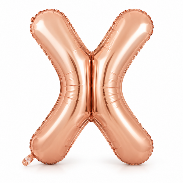 Rose Gold Letter X Foil Balloon