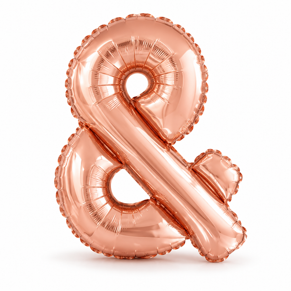Rose Gold Ampersand Foil Balloon