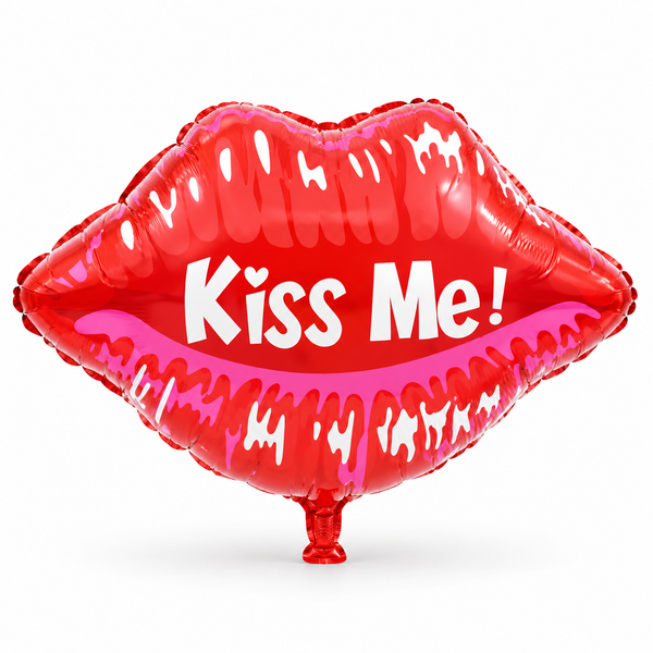 Red lips foil balloon