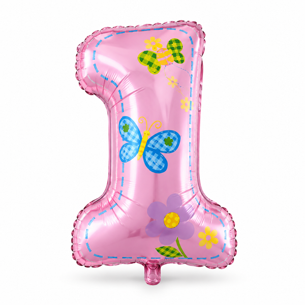 Foil Balloon (54x87cm) - 1st Birthday Girl