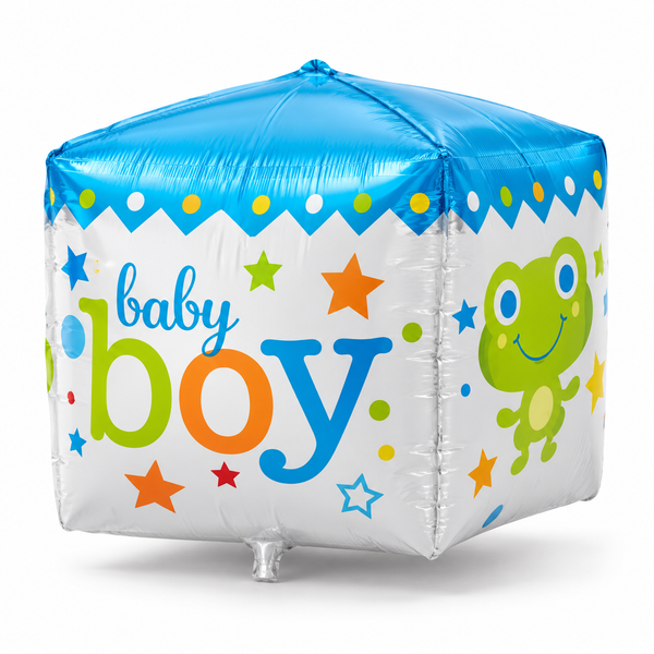 Foil Balloon (35x70cm) - Cube Baby Boy
