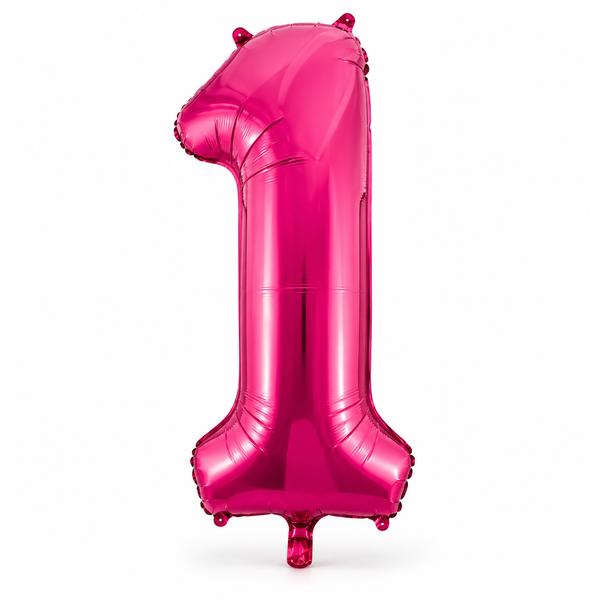 Hot Pink Number 1 Foil Balloon
