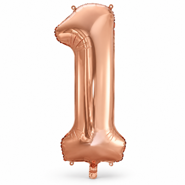 Rose Gold Number 1 Foil Balloon