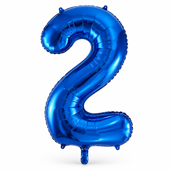 Royal Blue Number 2 Foil Balloon