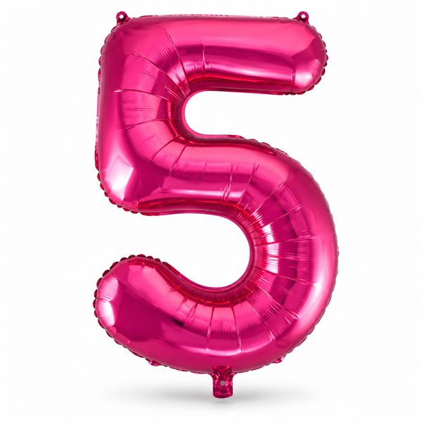 Hot Pink Number 5 Foil Balloon