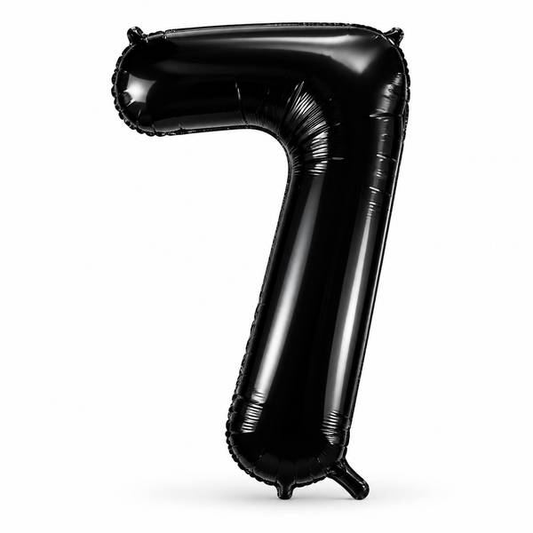 Black Number 7 Foil Balloon
