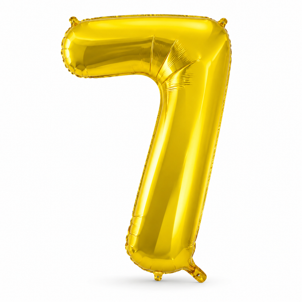 Gold Number 7 Foil Balloon