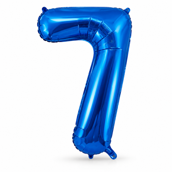 Royal Blue Number 7 Foil Balloon