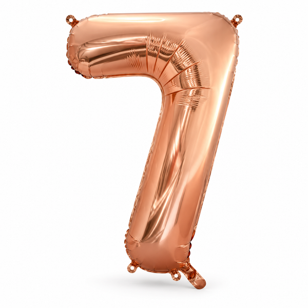 Rose Gold Number 7 Foil Balloon