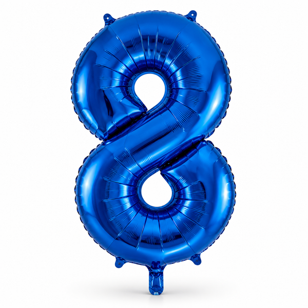 Royal Blue Number 8 Foil Balloon