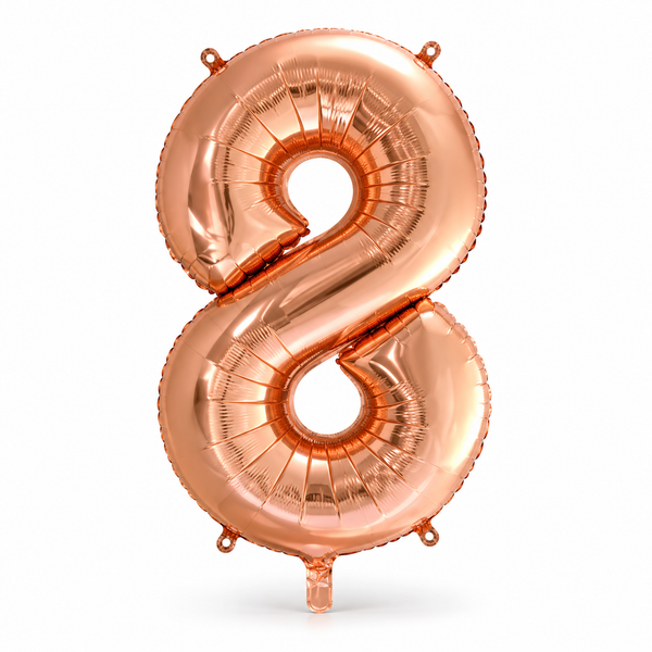 Rose Gold Number 8 Foil Balloon