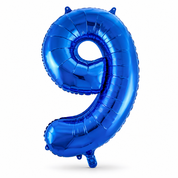Royal Blue Number 9 Foil Balloon