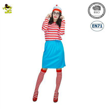 Red and White Striped Traveller costume