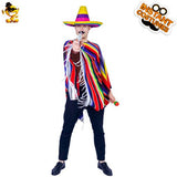 Rainbow Striped Poncho costume