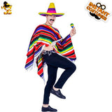 Rainbow Striped Poncho costume