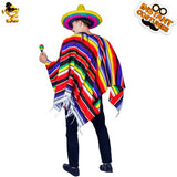 Rainbow Striped Poncho costume