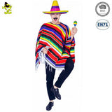 Rainbow Striped Poncho costume
