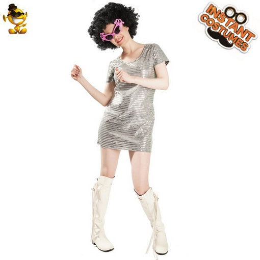 Silver Disco Dress costume