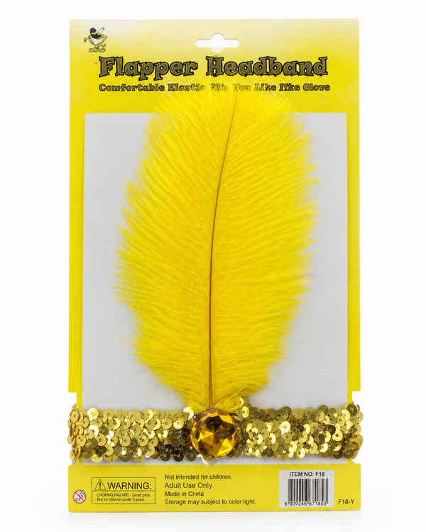 Dress Up Accessory - Flapper Headband (Yellow)