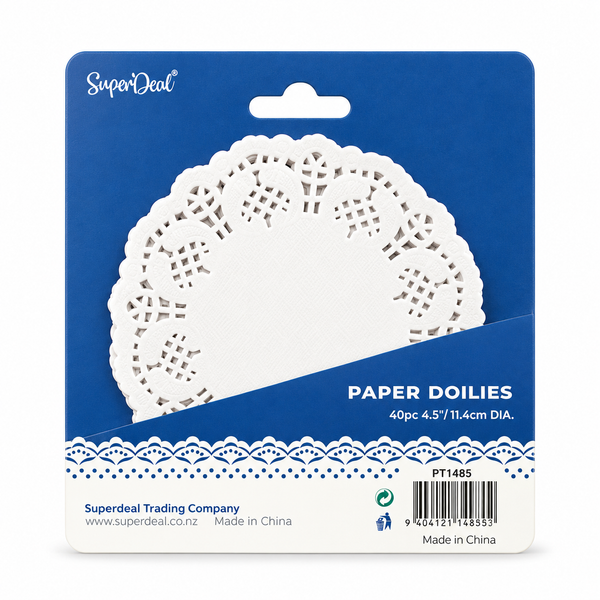 Paper Doilies (Dia:11.4cm) 40PK - White (PT1485)