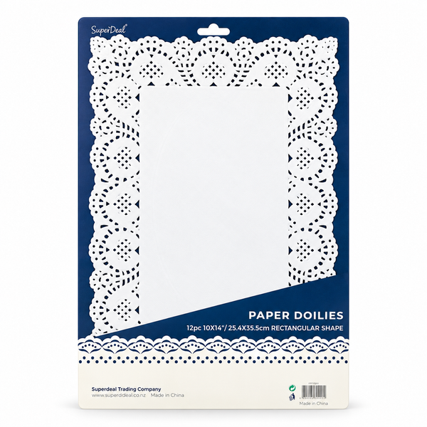 Paper Doilies (25.4x35.5cm) 12PK - White (PT1491)