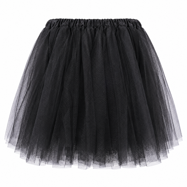 50cm 3 Layer Tutu - Black — PT1581