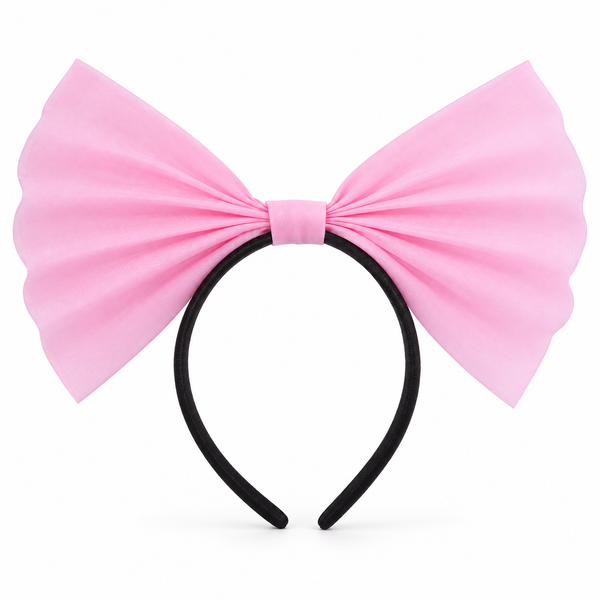 Organza Bow Headband - Pink — PT1583