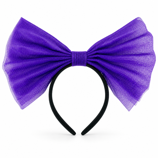 Organza Bow Headband - Purple — PT1587