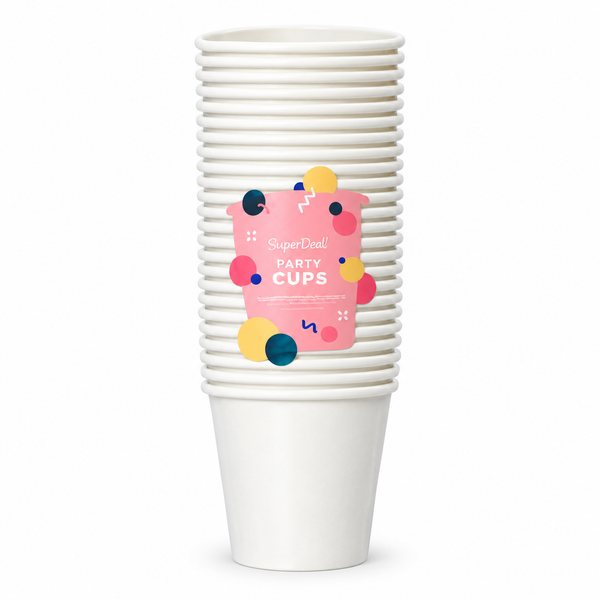 Party Paper Cups 24PK - White (PT1915)