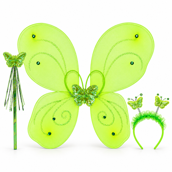 3 Piece Butterfly Wing Set - 47x44cm - Green — PT2470