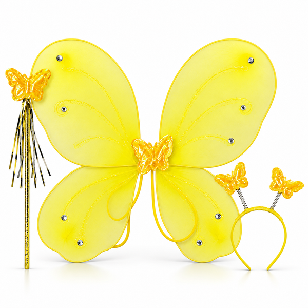 3 Piece Butterfly Wing Set - 47x44cm - Yellow — PT2473